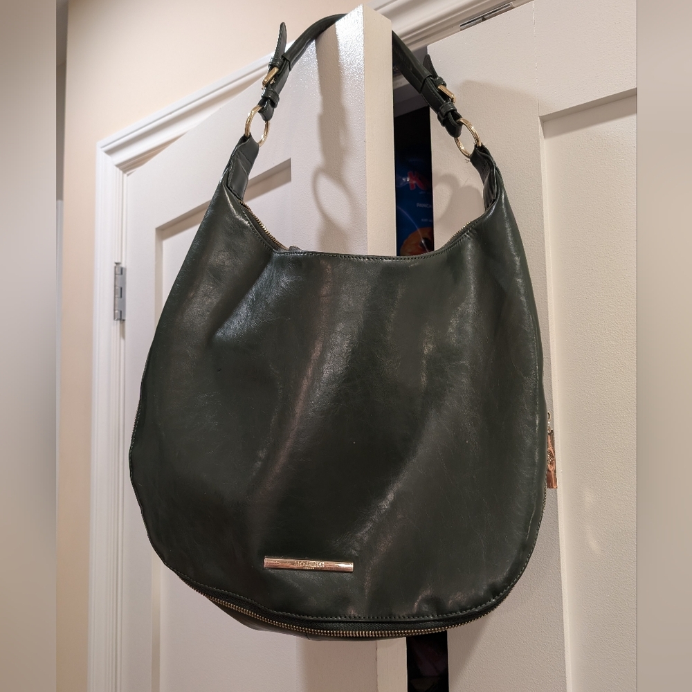 Jack French London Green Leather Shoulder Bag